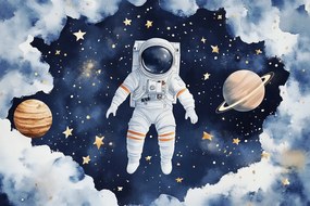 Fotótapéta Flizelina Űrhajós Ég Csillagok Bolygó 416x290 ragasztó