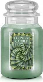 Spiral Aloe Country Candle nagy illatgyertya két kanóccal (652g)