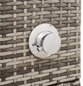 Kerti zuhany Szürke 60x80x214 cm Poly Rattan