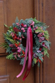 Karácsonyi Koszorú Nemes Jelenfából, 30 cm-es koszorú, Karácsony