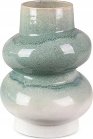 Dekorációs váza Liana 17x17x23 Eurofirany krém menta ombre hatás