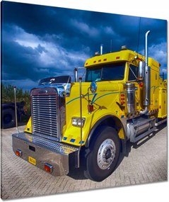 Vászonkép 90x90 Sárga teherautó vontató