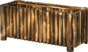 Outsunny Magaságyás Növénytartó Fűszernövény Ágyás Zöldséges Virágágyás Virágbox, Fenyőfa 100x38,5x40 cm | Aosom