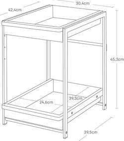 Fehér fém kiegészítő polc 30x42 cm Tower – YAMAZAKI