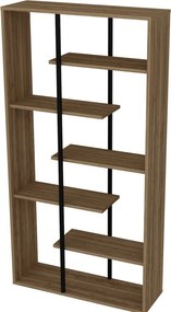 Presto könyvespolc, dió-fekete, 90 cm