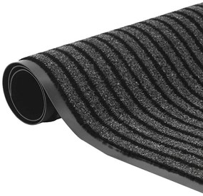 Ajtószőnyeg Fekete és Szürke 60 x 150 cm Polipropilén, PVC