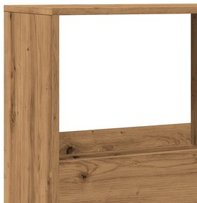 kézműves tölgy színű szerelt fa könyvespolc 100 x 33 x 155,5 cm