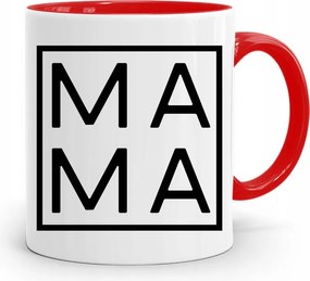 Piros Bögre Ajándék Anyukáknak Anya nyomott mintával