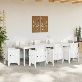 Kert Asztal Fehér 250x100x73 cm Poly Rattan, Kert Asztal Fehér 100x100x73 cm Poly Rattan, Kert Asztal Fehér 150x100x73 cm Poly Rattan