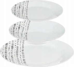 Berbere étkészlet 18 részes fehér/fekete