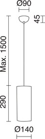 Novolux SELMA 840B-G05X1A-55 Függőlámpa 1x40W/E27 IP20