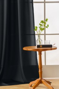 OXFORD fekete függöny 140x250 cm Felfüggesztés: Hullámos sínszalag
