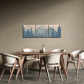 Kép - Türkiz hegység N⁰2 (órával) (90x30 cm)