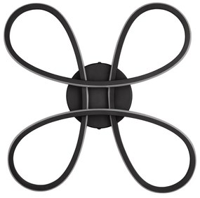 Fekete LED mennyezeti lámpa 40x40 cm Fly – Trio