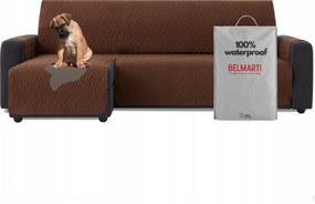 Ágytakaró vízálló kanapé sarokvédő teflon barna 200 cm bal