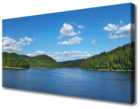 Vászonkép falra Lake Forest Landscape 125x50 cm