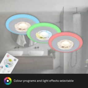 Briloner - KÉSZLET 3x LED RGBW Dimmelhető fürdőszobai lámpa LED/5W/230V IP44 + távirányító