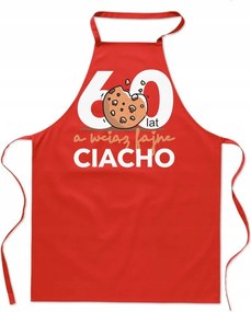 Konyhai Kötény piros Születésnap 60 év Sütemény férfi ajándék FA_468_cw
