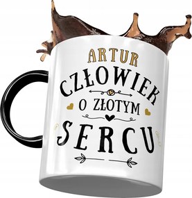 Fekete Bögre Artúr Férj Kolléga Ajándék Nyomtatott Fotóval