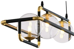 Jupiter 1982 - Csillár zsinóron ZAFRA 4xG9/10W/230V fekete