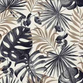 Arthouse Signature 2 Jungle Wall arany-fekete leveles texturált vinyl tapéta – 297105