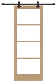 Csúszóajtó Egyéb Barna 83 x 211 cm Fa és fém