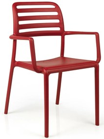COSTA karfás kerti design szék, rosso
