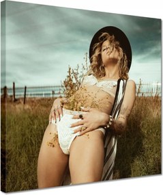 Vászonkép 30x30 Csinos nők Csajok Nagymamák