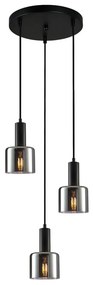 Italux SANTIA PND-65342-3A-BK+SG Függőlámpa 3x40W/E27 IP20