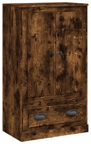 füstös tölgy színű szerelt fa magasszekrény 60x35,5x103,5 cm