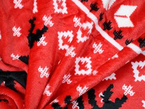 Mikroplüss ágyneműhuzat BLACK DEERS piros Ágyneműhuzat mérete: 70 x 90 cm | 140 x 200 cm