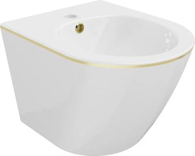 Mexen Lena függő bidé, fehér/arany vonal - 35224805