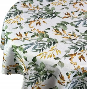 Abrosz Foltálló Tavaszi Márvány Zöld Arany Levelek Kör Átmérő 130 cm