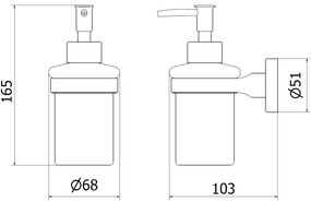 Mexen tartozékok, REMO szappanadagoló, arany, 70507388-50
