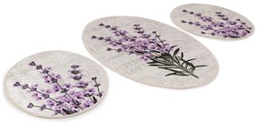 Lila-bézs fürdőszobai kilépő szett 3 db-os 60x100 cm Lavender – Foutastic