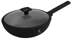 BerlingerHaus Wok fedővel (28 cm) Matte Black Collection  BH/8181