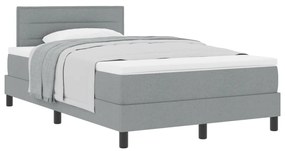 Box Spring Ágy Matraccal Világosszürke 120x200 cm Szövet