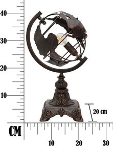 Fekete asztali lámpa fém búrával (magasság 40 cm) World Industry – Mauro Ferretti