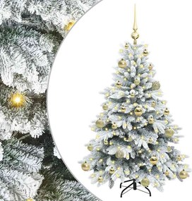 vidaXL Mű karácsonyfa 150 LED-del állvánnyal Fehér 120 cm PE és PVC