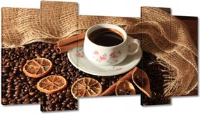 Vászonkép 120x65 Kávé és szárított narancs