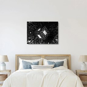 Absztrakt kockák képe (üvegen) (70x50 cm)