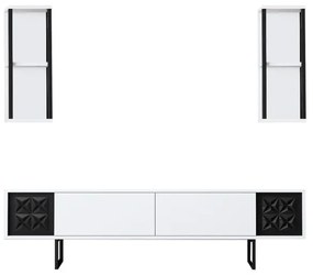 TV szekrény Black Line - White, Black