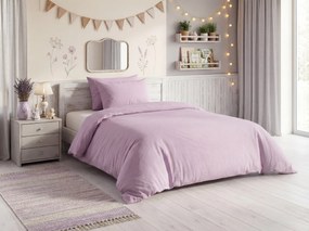 Pamut ágynemű CALMORA világos lila Ágyneműhuzat mérete: 2 db 70 x 90 cm | 200 x 220 cm