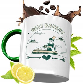 Zöld Bögre Péknek Születésnapi Ajándéknak, fényképes nyomattal