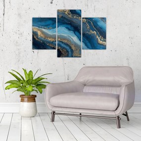 Kép - Kék márvány absztrakció (90x60 cm)
