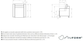 Szürke kordbársony fotel Lofty Lilly – Miuform