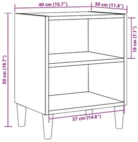 éjjeliszekrények 2 db Régi fa 40x30x50 cm Gépesített fa