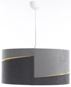 Csillár zsinóron SWING 1xE27/60W/230V szürke/arany