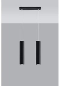 Sollux SL.0328 - Csillár zsinóron LAGOS 2 2xGU10/10W/230V fekete