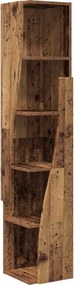 vidaXL Sarokszekrény Öreg fa 27,5x27x140cm Faanyag